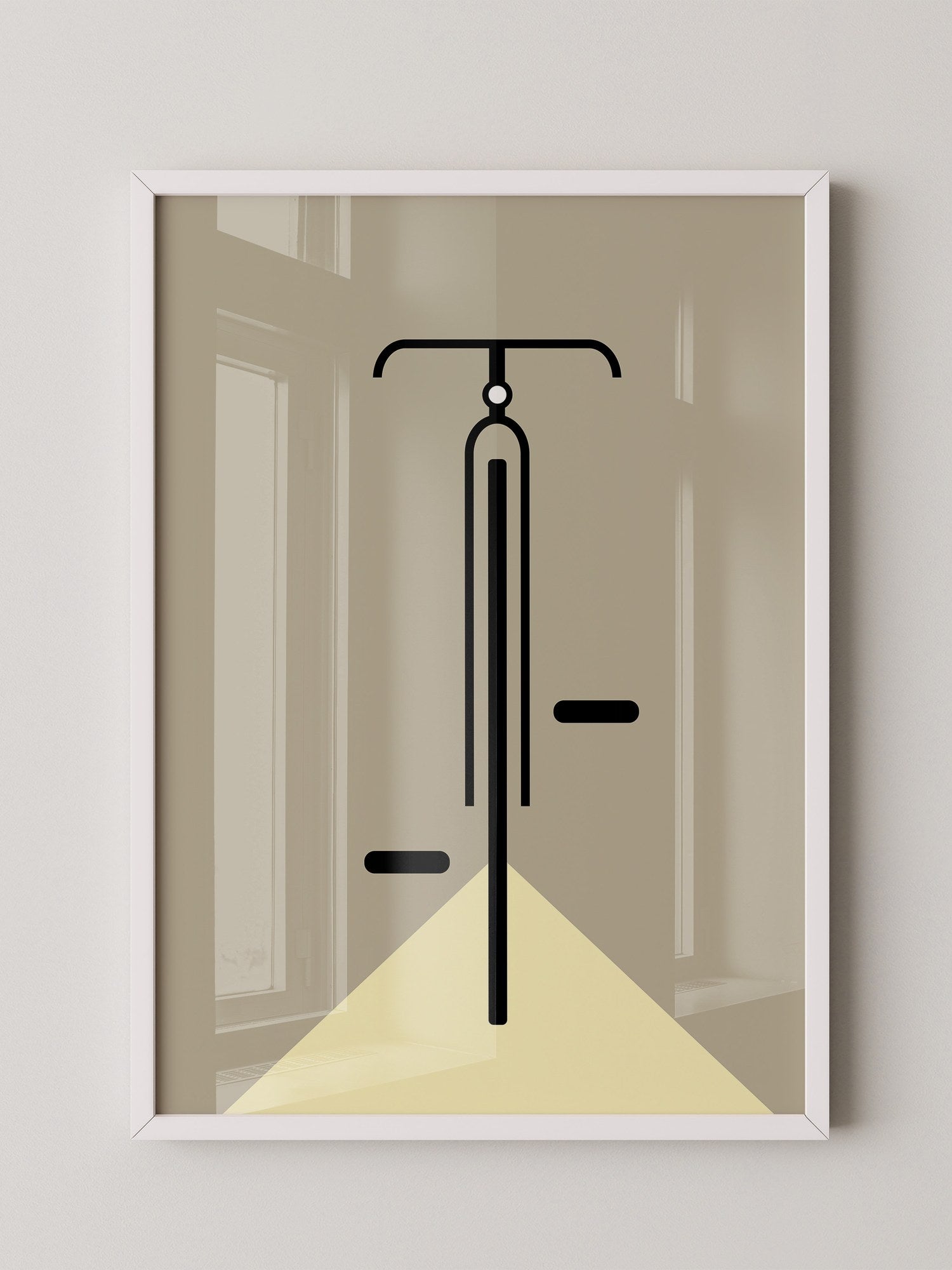 Fahrrad Schlicht Vertikal Kunst