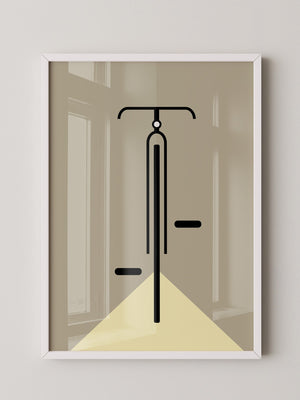 Fahrrad Schlicht Vertikal Kunst