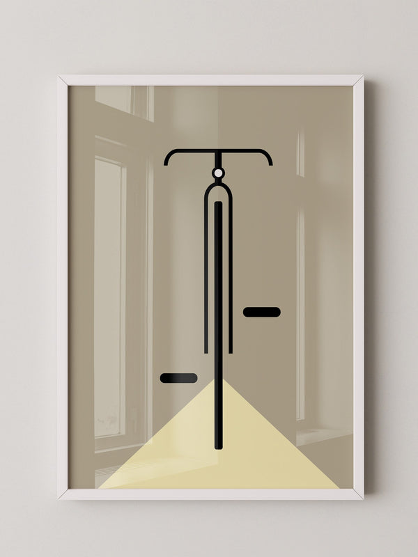 Fahrrad Schlicht Vertikal Kunst