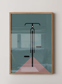 Fahrrad Abstraktion Draufsicht Minimal