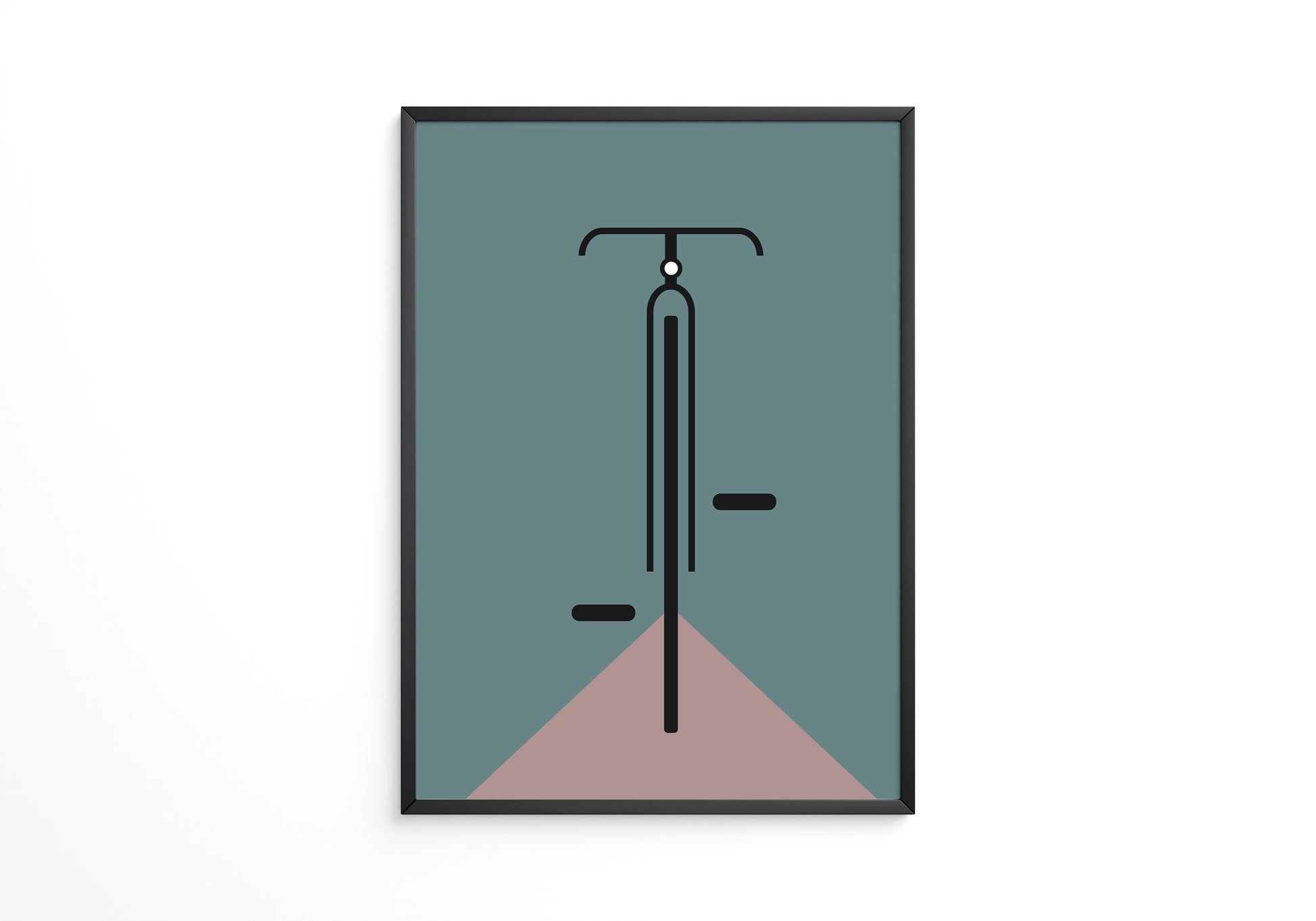 Fahrrad Abstraktion Draufsicht Minimal