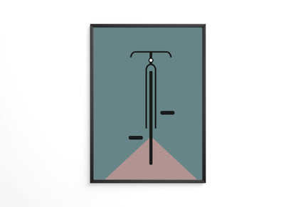 Fahrrad Abstraktion Draufsicht Minimal