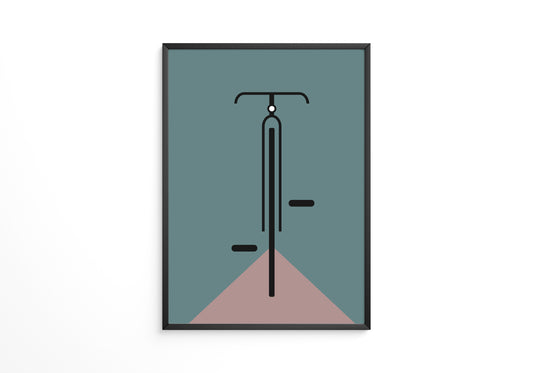 Fahrrad Abstraktion Draufsicht Minimal