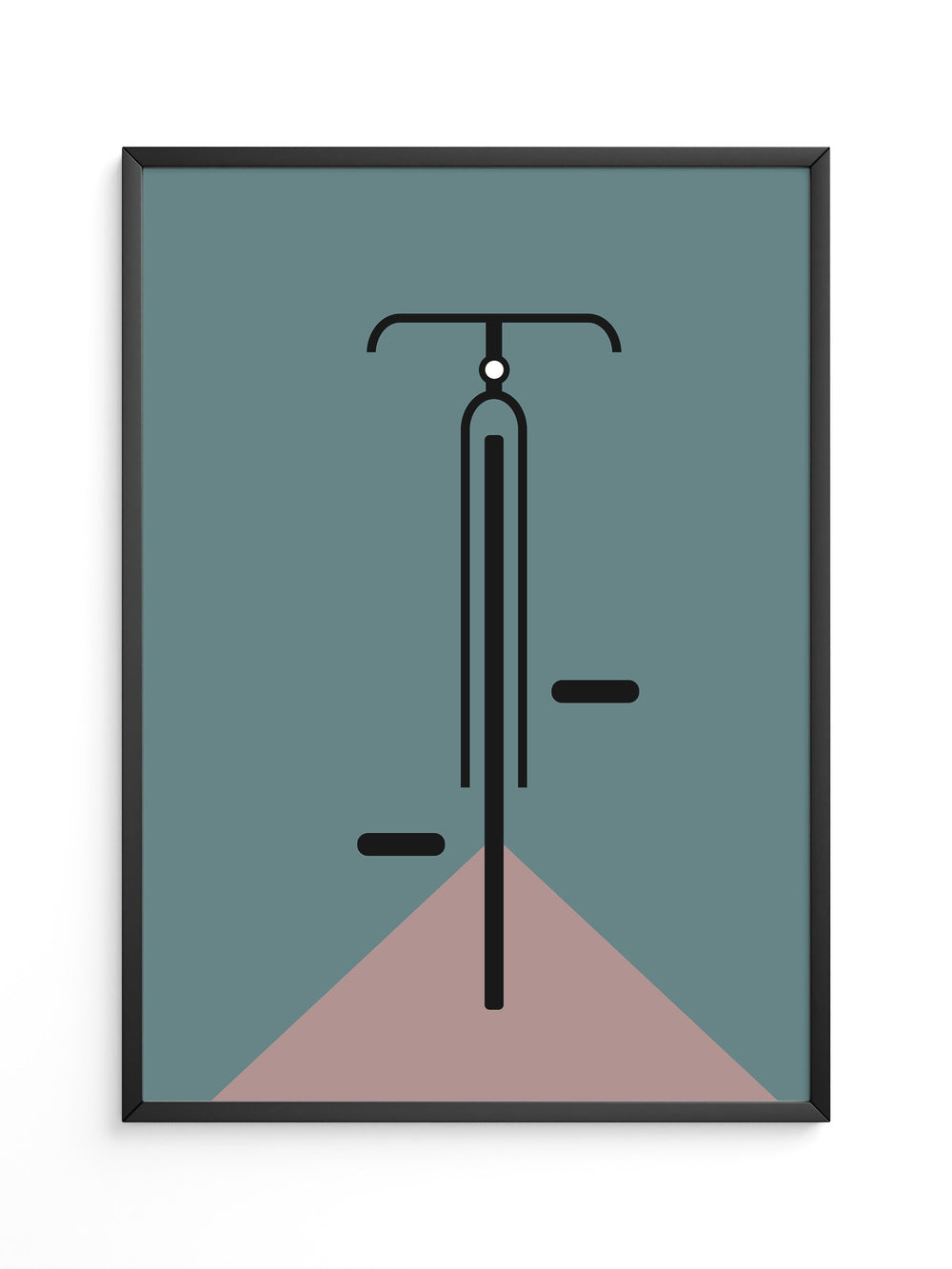 Fahrrad Abstraktion Draufsicht Minimal