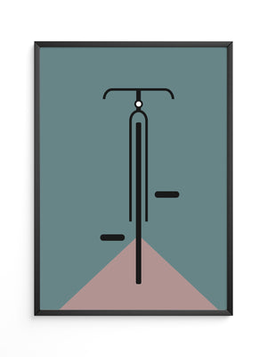 Fahrrad Abstraktion Draufsicht Minimal