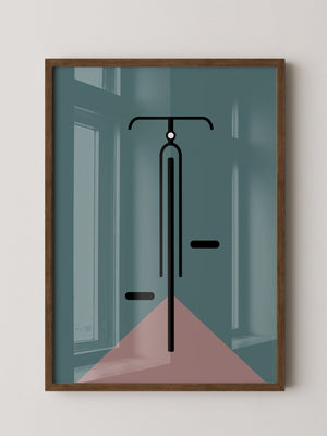 Fahrrad Abstraktion Draufsicht Minimal