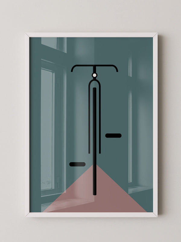 Fahrrad Abstraktion Draufsicht Minimal