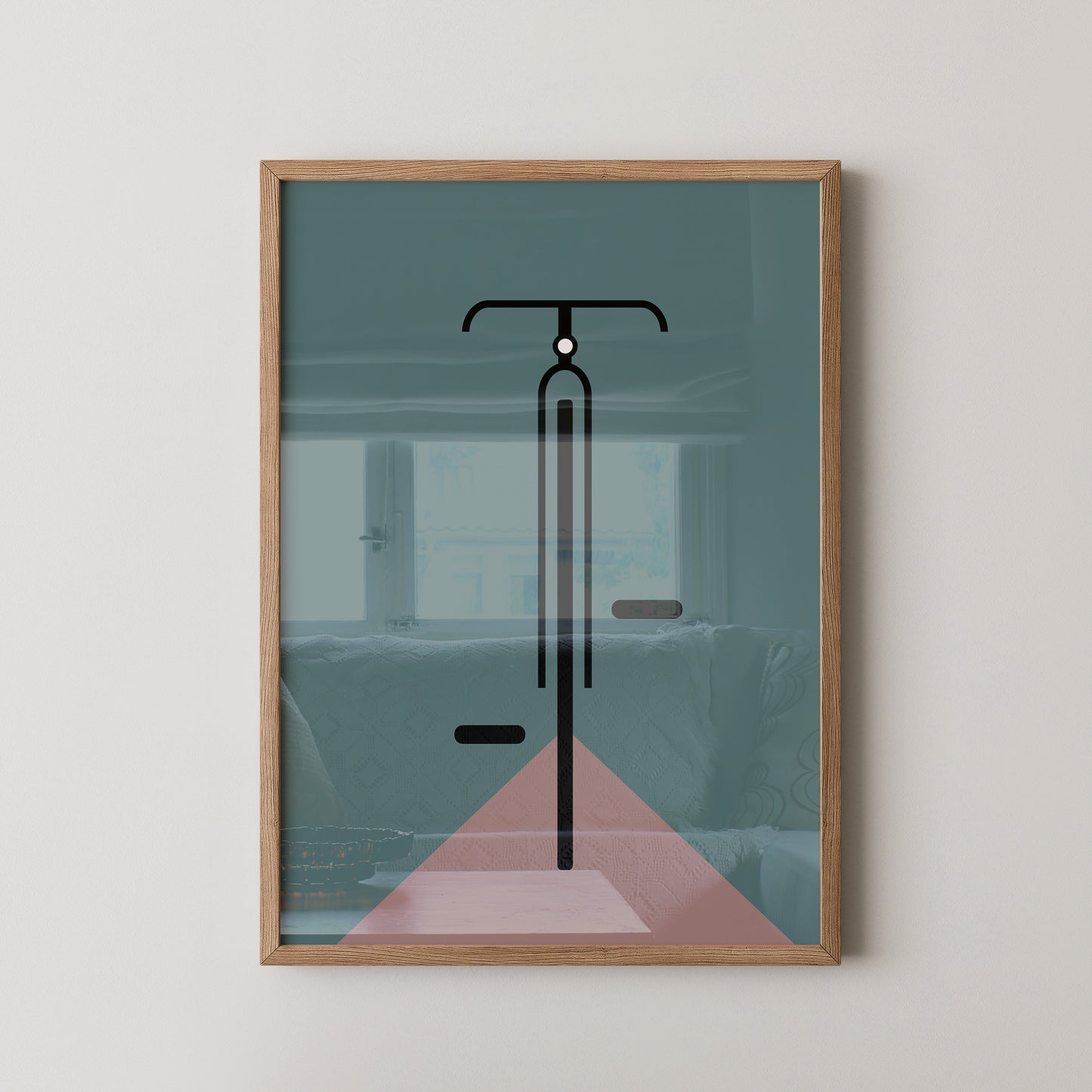 Fahrrad Abstraktion Draufsicht Minimal