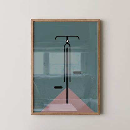 Fahrrad Abstraktion Draufsicht Minimal