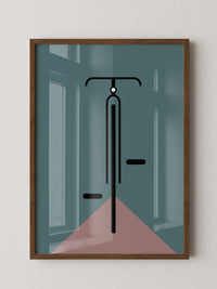 Fahrrad Abstraktion Draufsicht Minimal