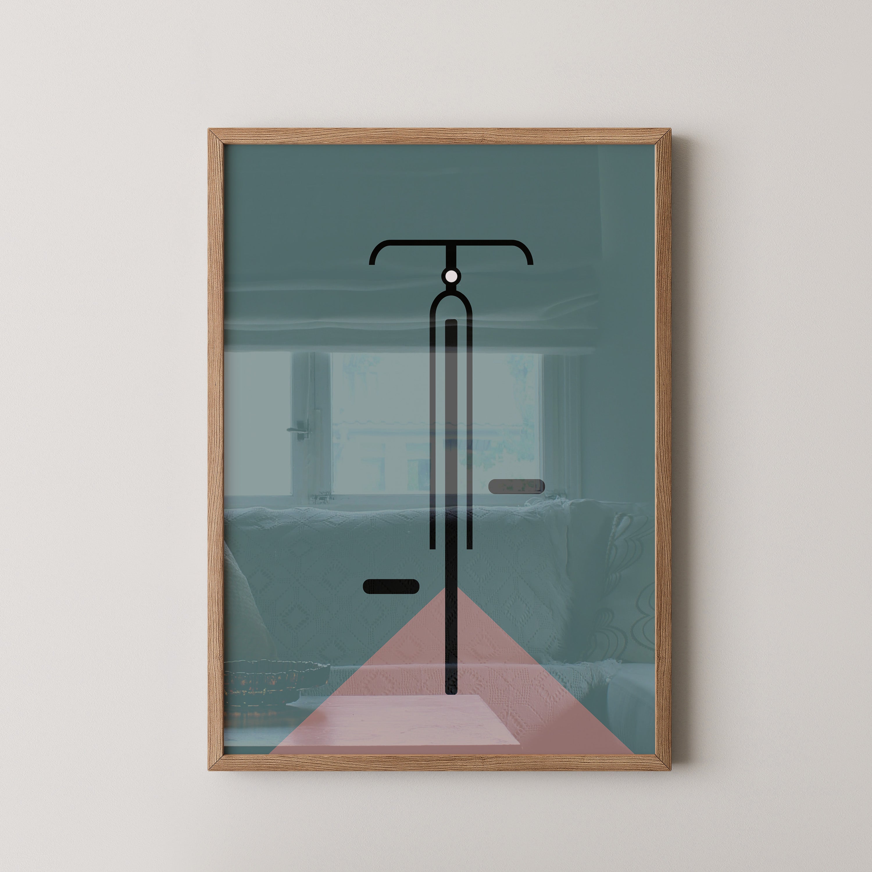 Fahrrad Abstraktion Draufsicht Minimal