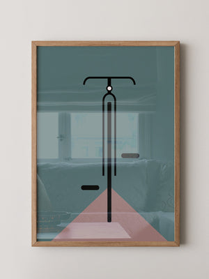 Fahrrad Abstraktion Draufsicht Minimal