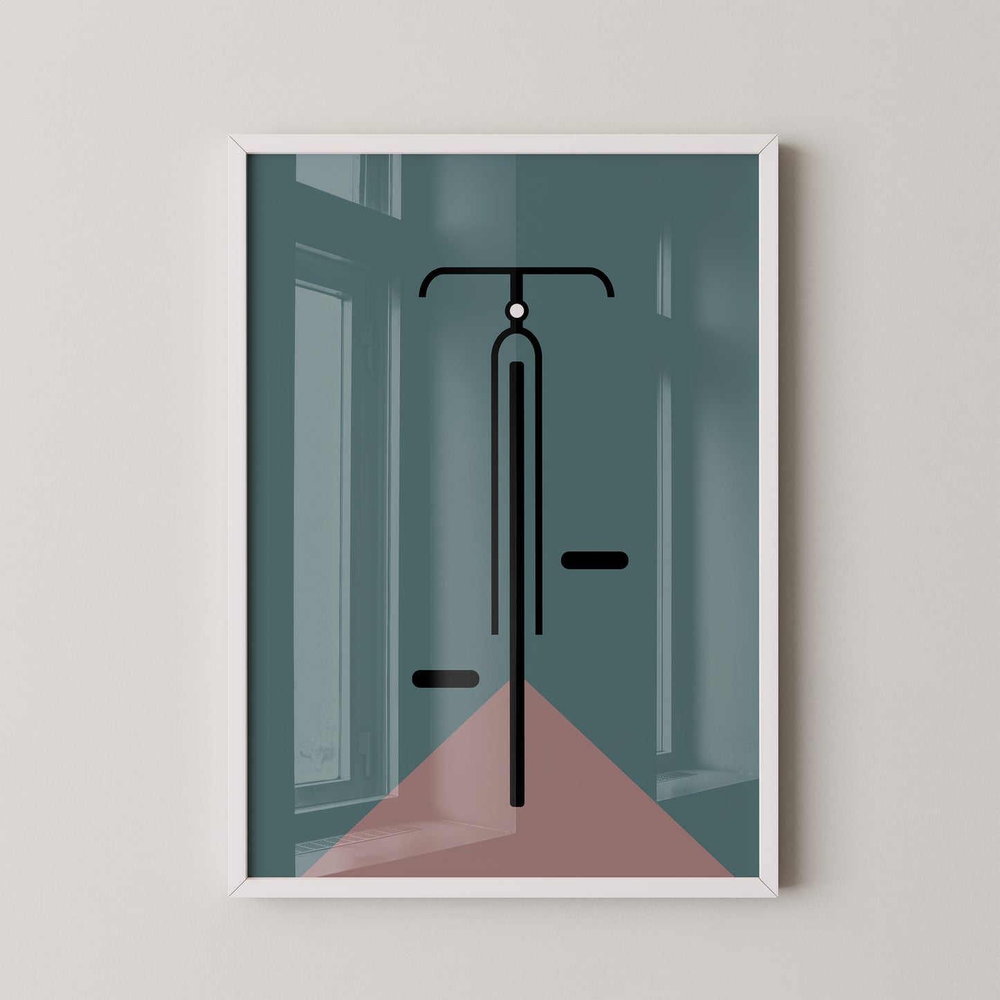 Fahrrad Abstraktion Draufsicht Minimal
