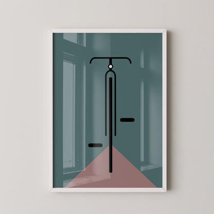 Fahrrad Abstraktion Draufsicht Minimal