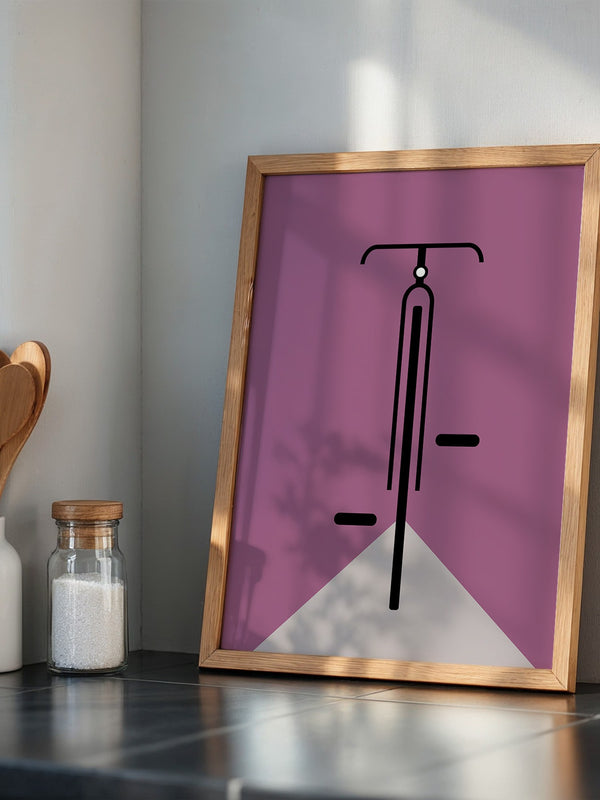 Fahrrad Minimal Abstrakt Lila