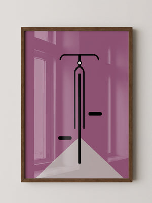Fahrrad Minimal Abstrakt Lila