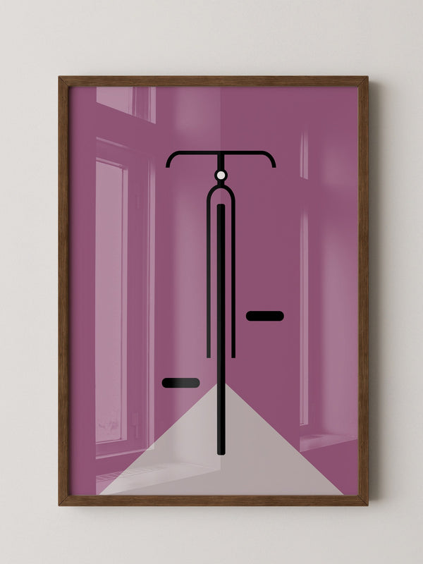 Fahrrad Minimal Abstrakt Lila