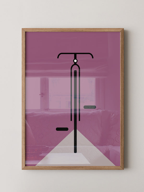 Fahrrad Minimal Abstrakt Lila