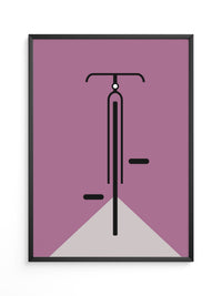 Fahrrad Minimal Abstrakt Lila