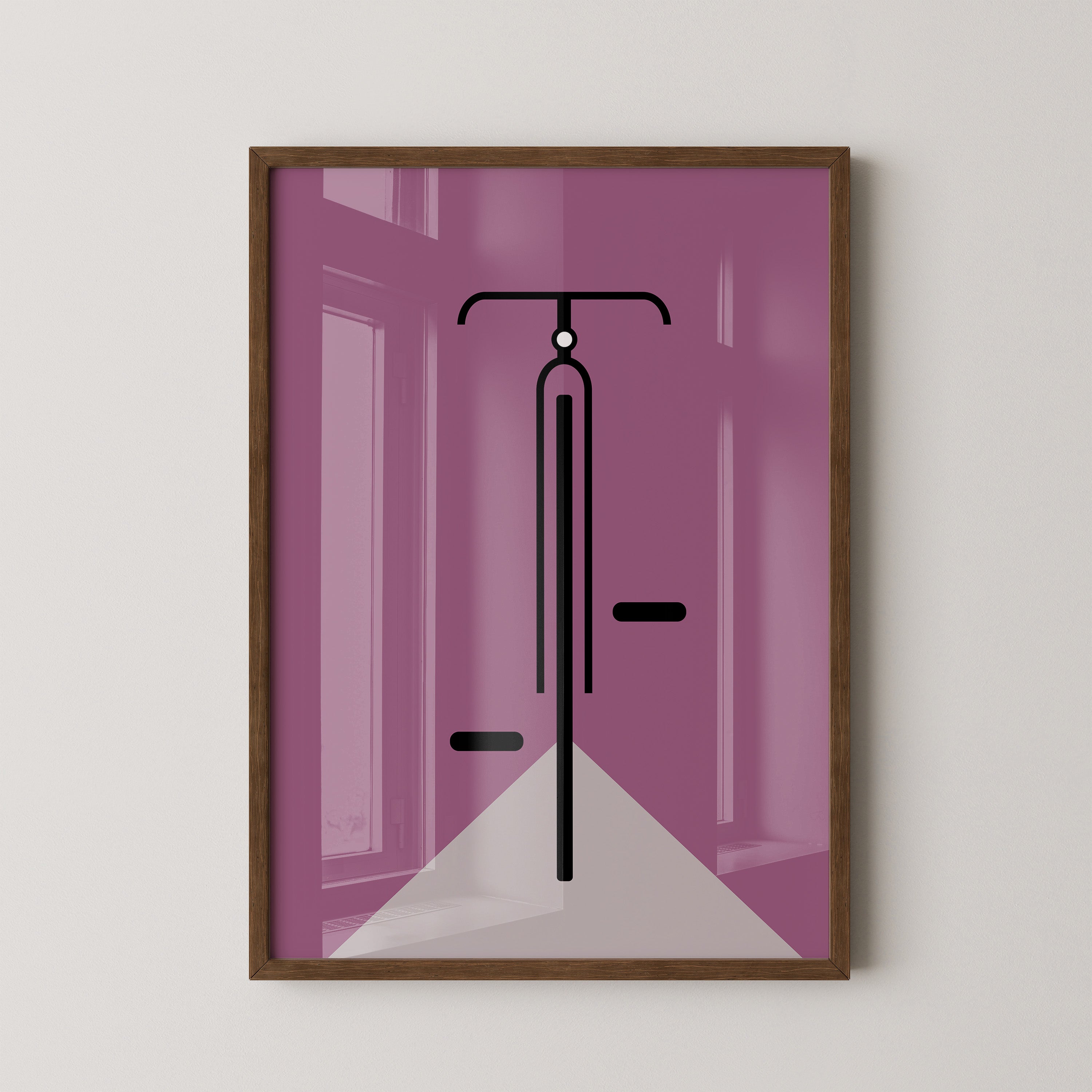 Fahrrad Minimal Abstrakt Lila