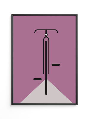 Fahrrad Minimal Abstrakt Lila