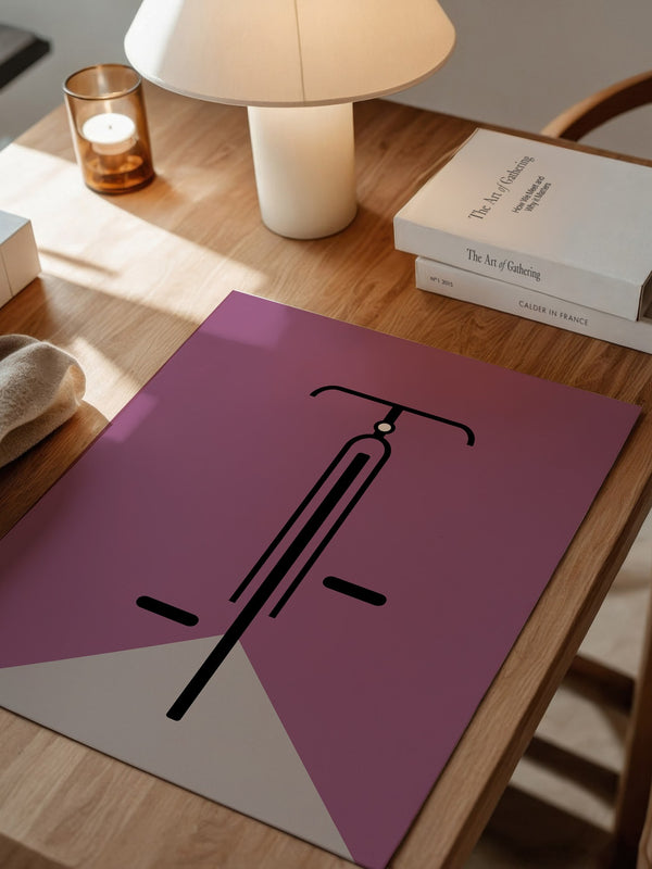 Fahrrad Minimal Abstrakt Lila