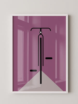 Fahrrad Minimal Abstrakt Lila