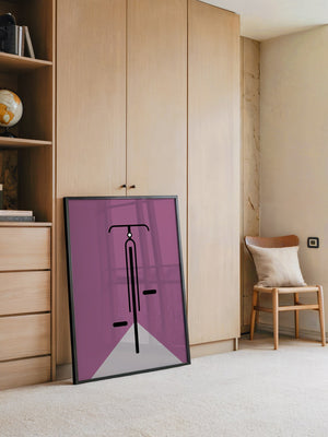 Fahrrad Minimal Abstrakt Lila