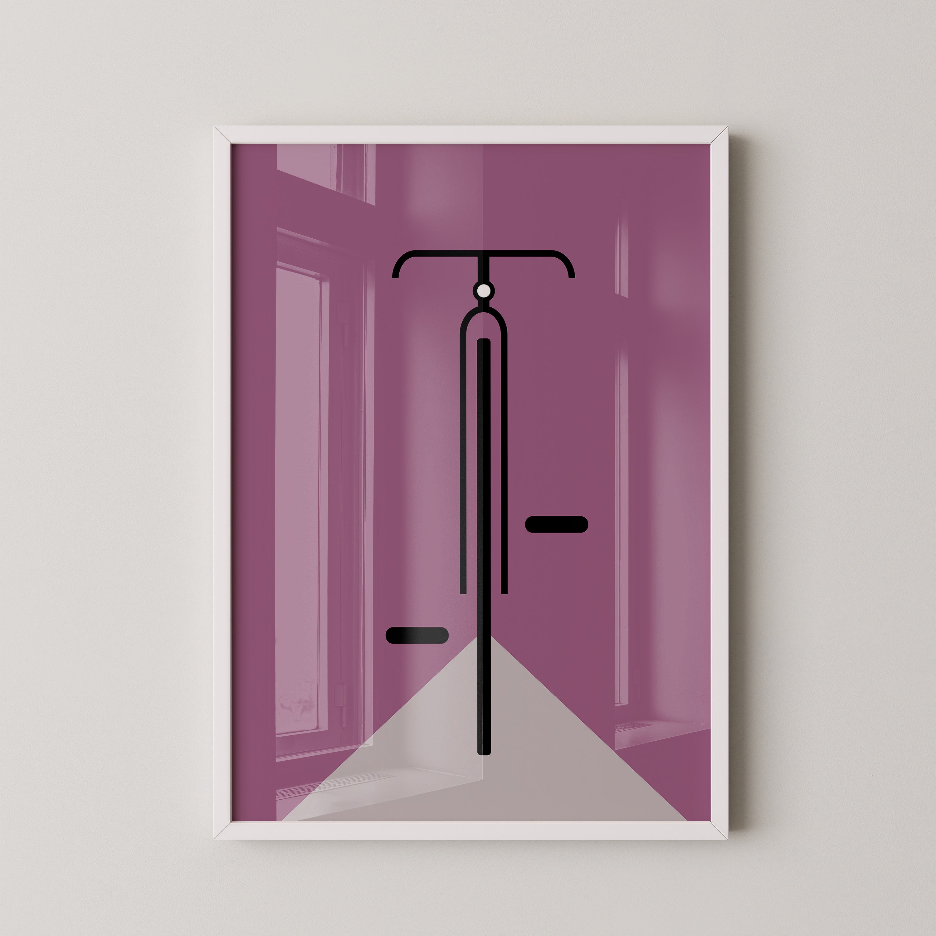 Fahrrad Minimal Abstrakt Lila