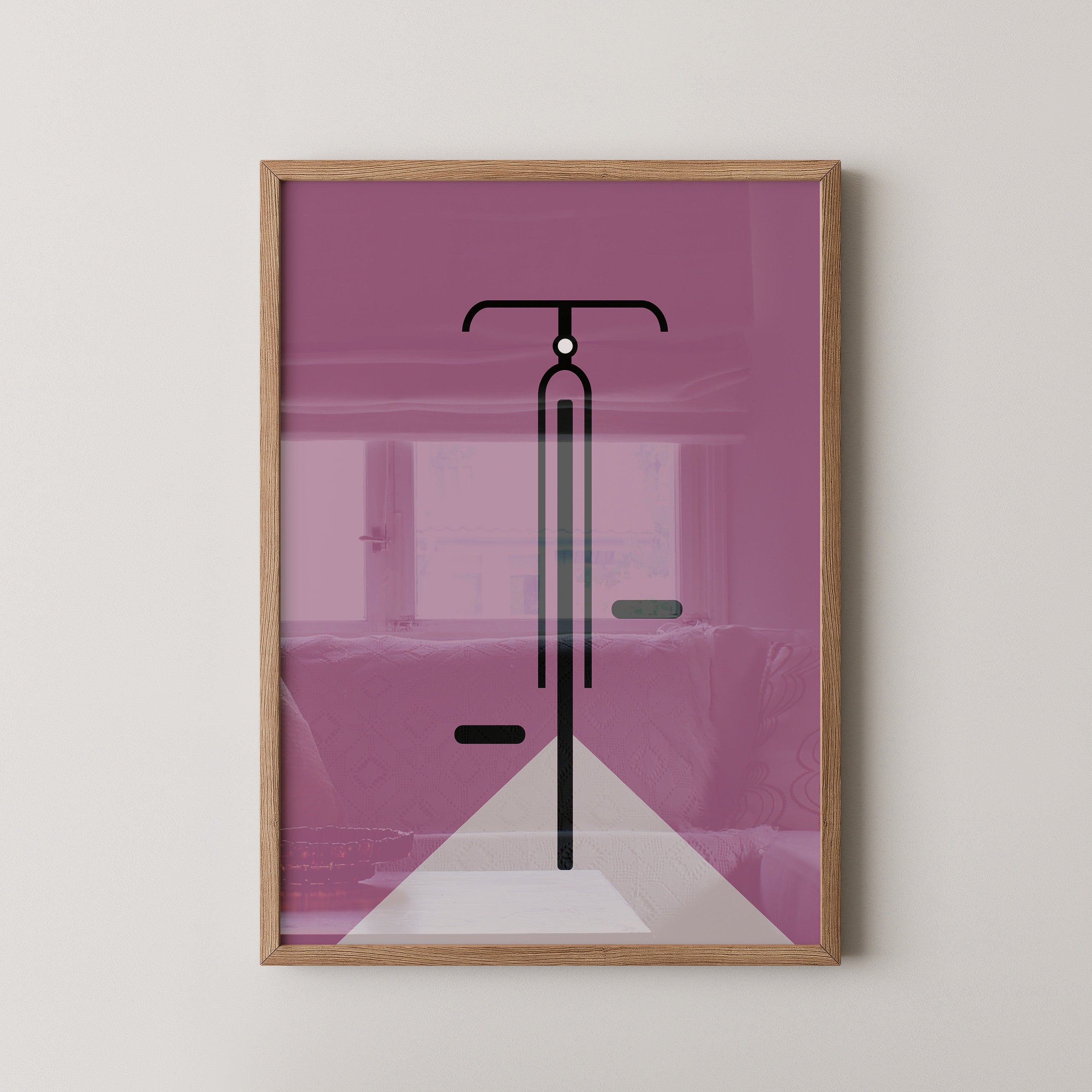 Fahrrad Minimal Abstrakt Lila