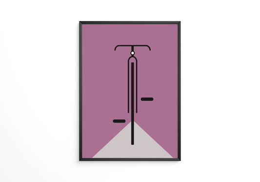 Fahrrad Minimal Abstrakt Lila