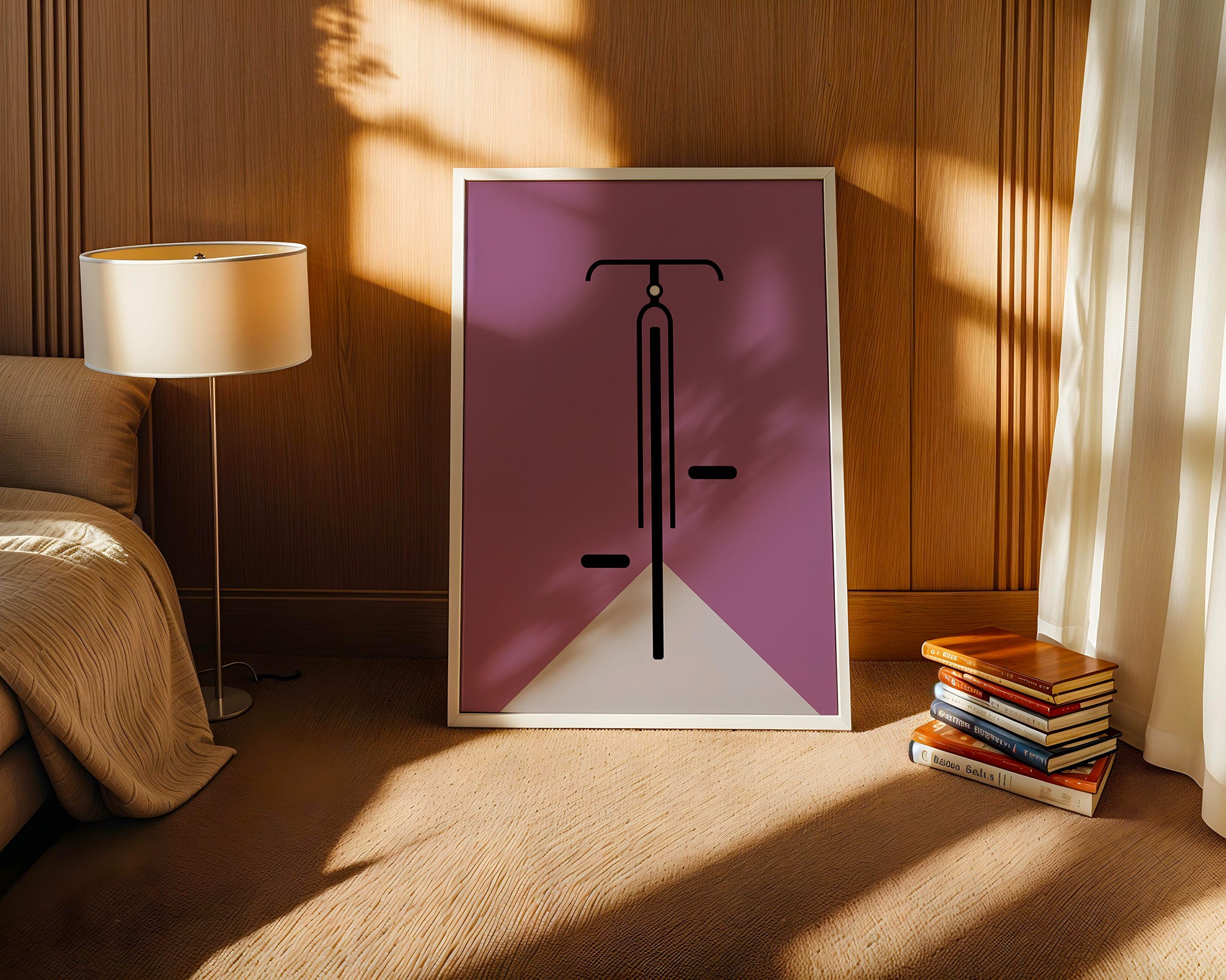 Fahrrad Minimal Abstrakt Lila