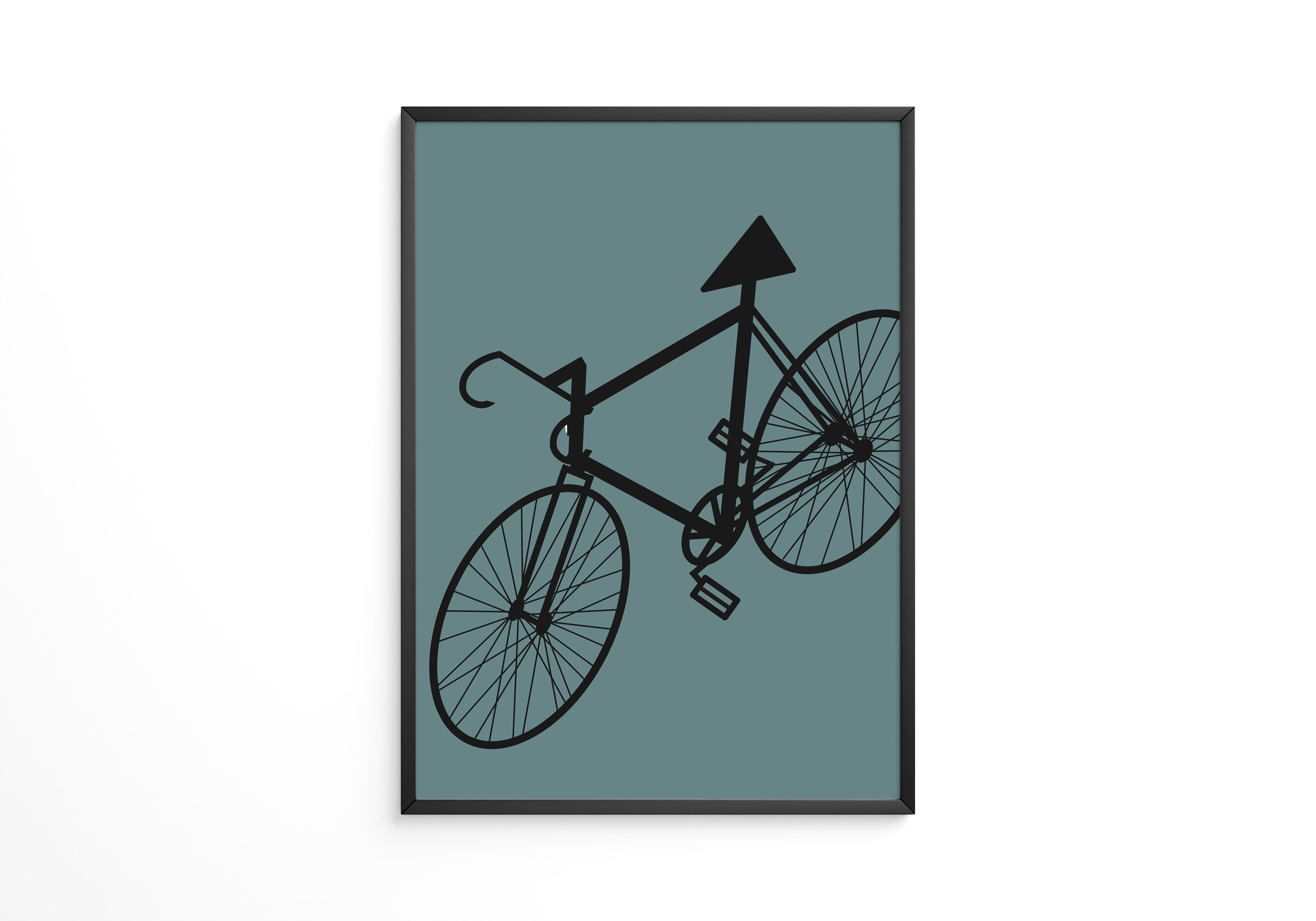 Fahrrad Grafik minimalistisch