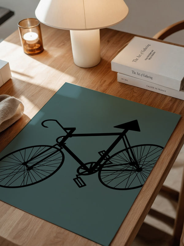 Fahrrad Grafik minimalistisch