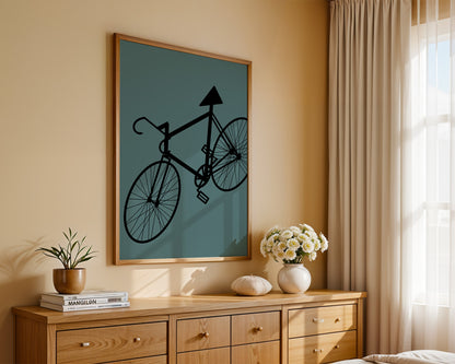 Fahrrad Grafik minimalistisch