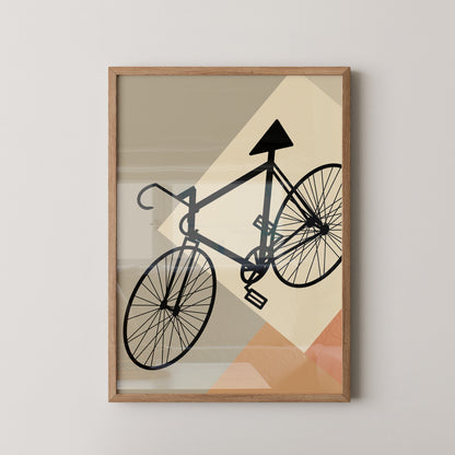 Fahrrad Silhouette geometrisch