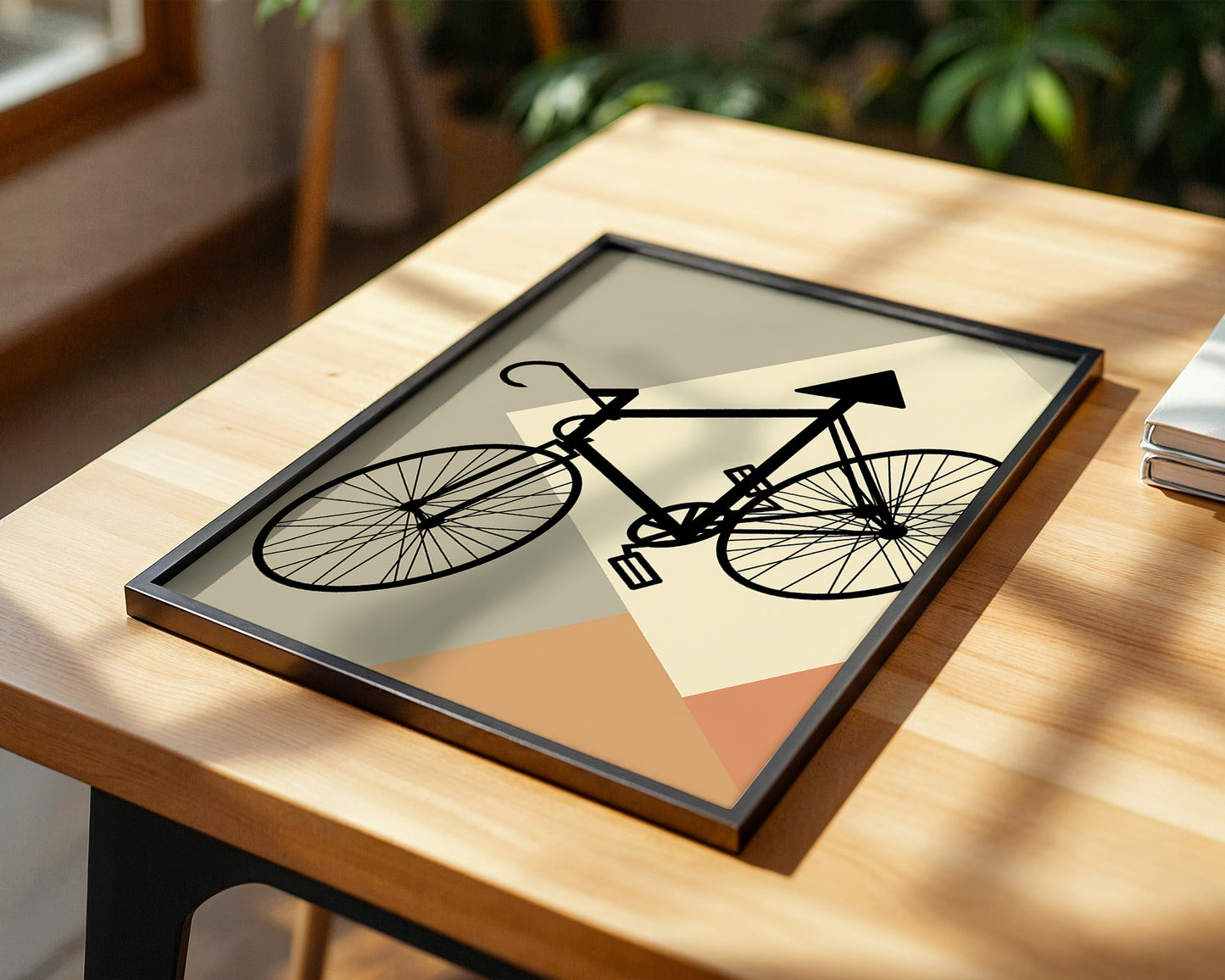 Fahrrad Silhouette geometrisch