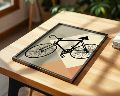 Fahrrad Silhouette geometrisch