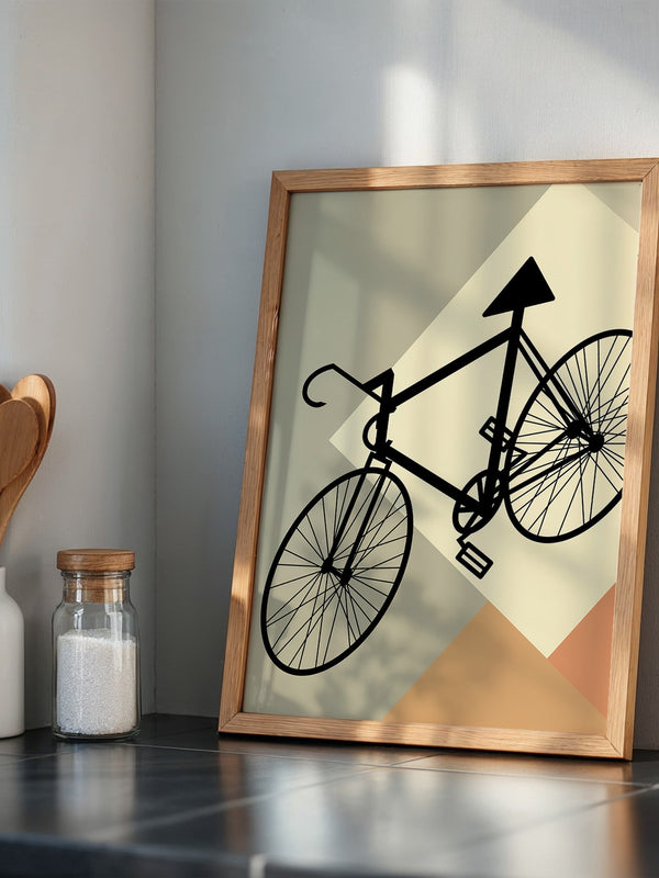 Fahrrad Silhouette geometrisch