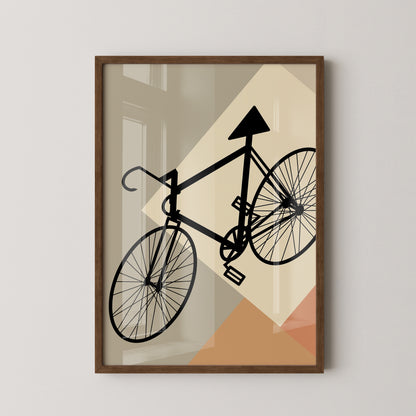 Fahrrad Silhouette geometrisch
