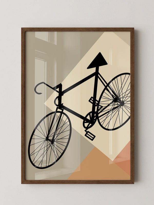 Fahrrad Silhouette geometrisch
