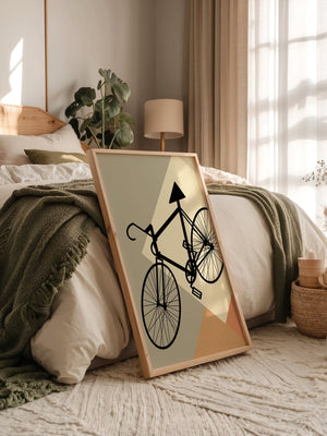 Fahrrad Silhouette geometrisch