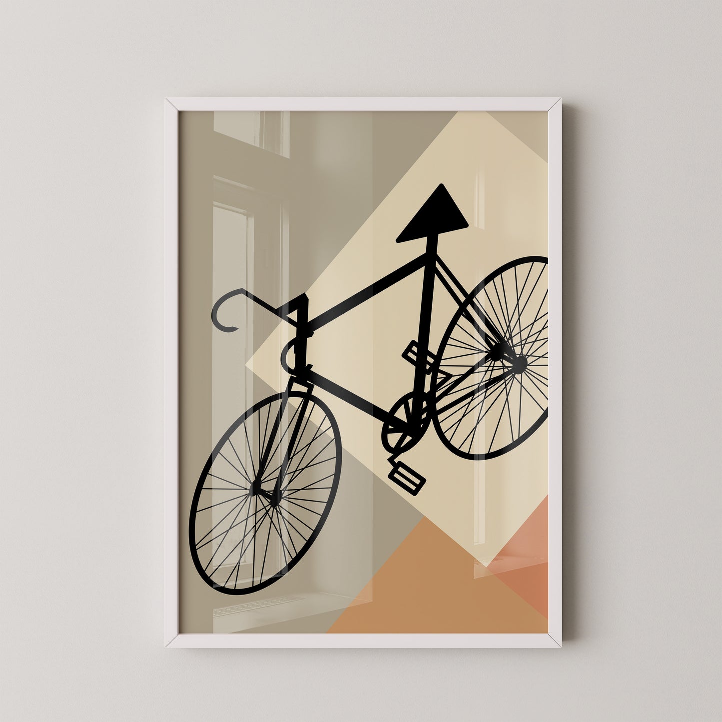 Fahrrad Silhouette geometrisch