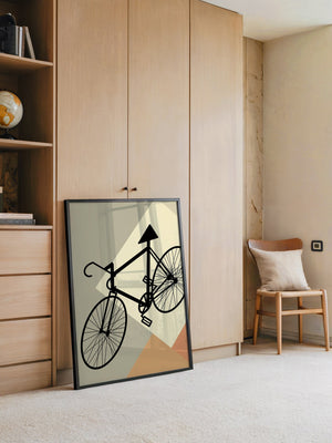 Fahrrad Silhouette geometrisch