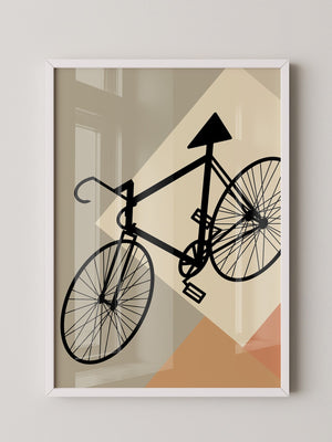Fahrrad Silhouette geometrisch