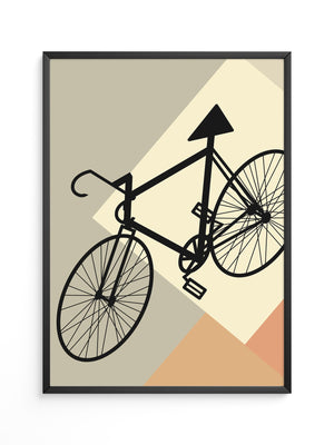 Fahrrad Silhouette geometrisch