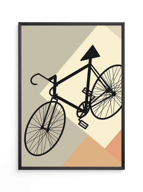 Fahrrad Silhouette geometrisch