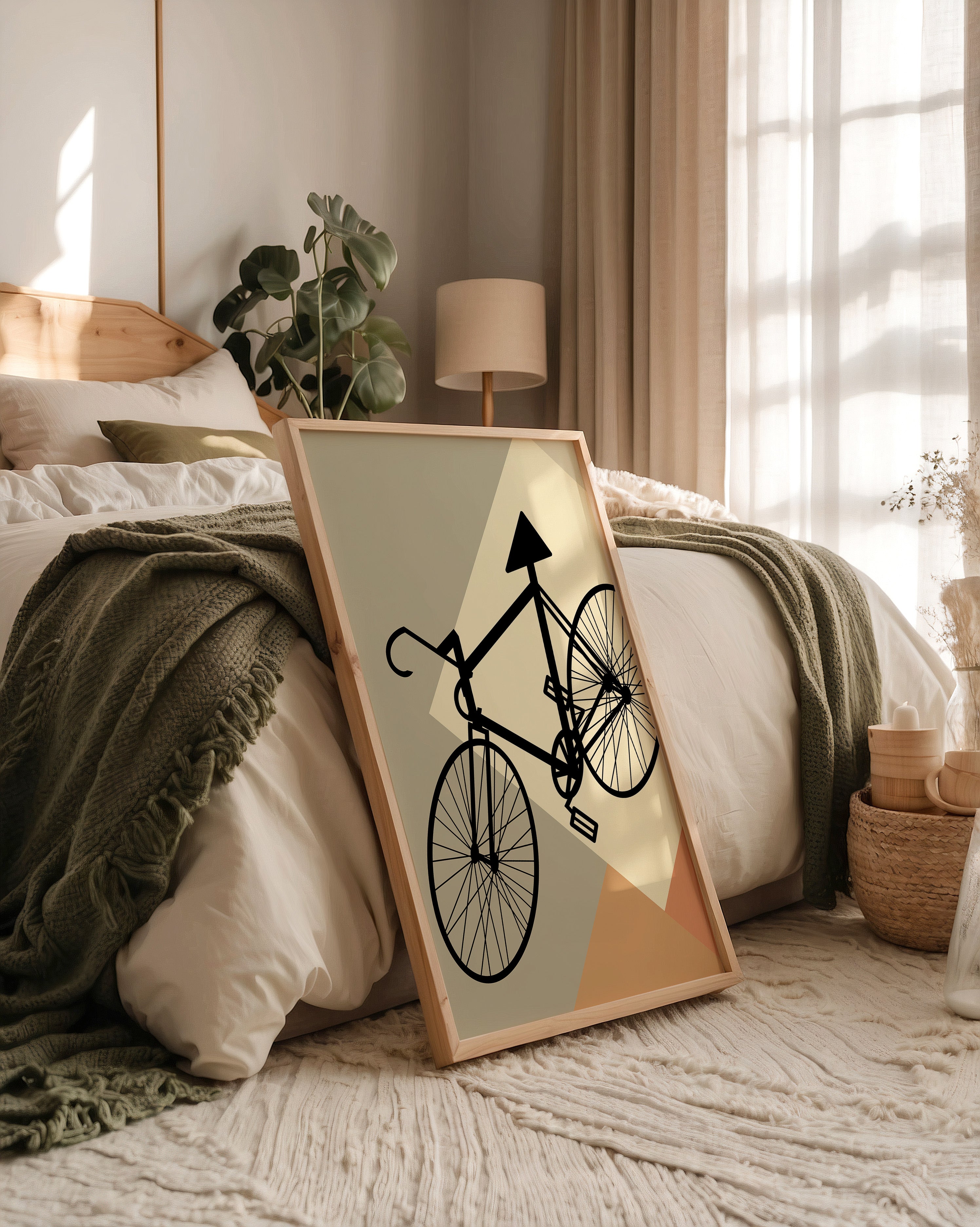 Fahrrad Silhouette geometrisch