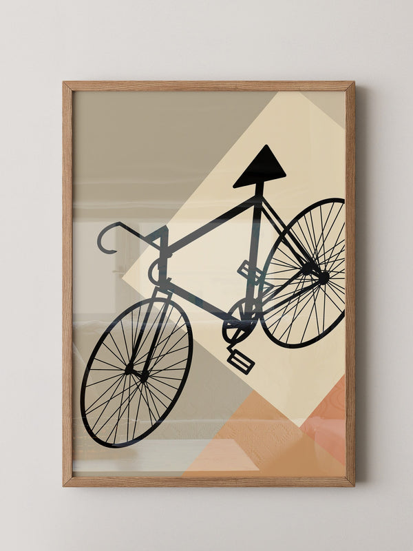Fahrrad Silhouette geometrisch