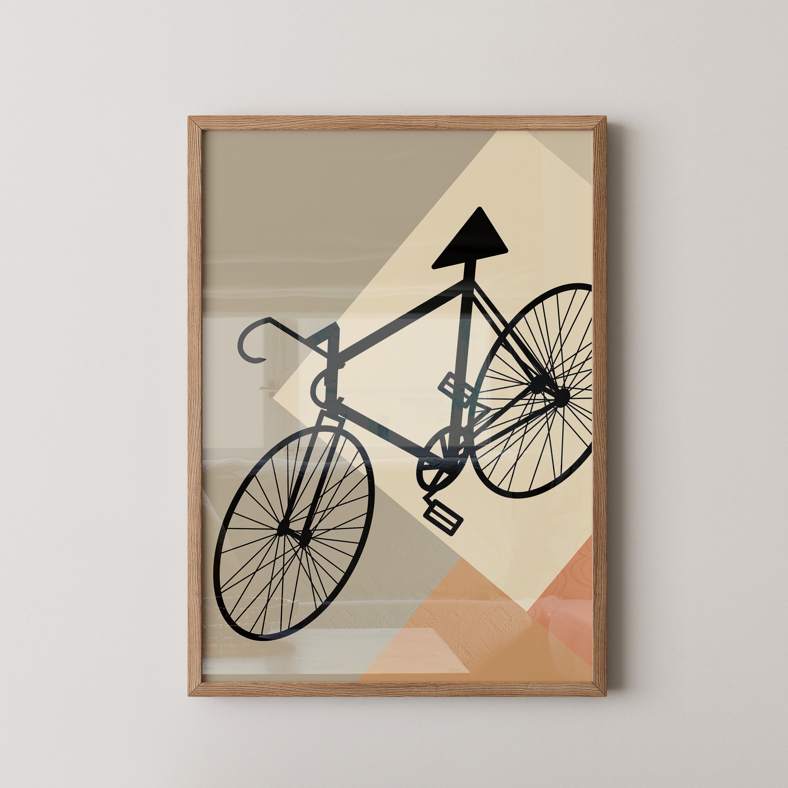 Fahrrad Silhouette geometrisch